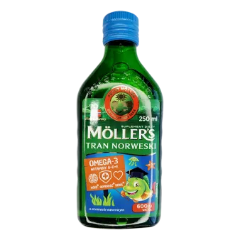 Рыбий жир Меллер Moller omega 3 (Mollers) раствор с фруктовым вкусом Европа фл. 250мл